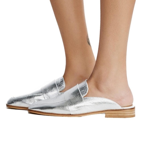 Free People at Ease Mule, Silver, New in box - Picture 2 of 7